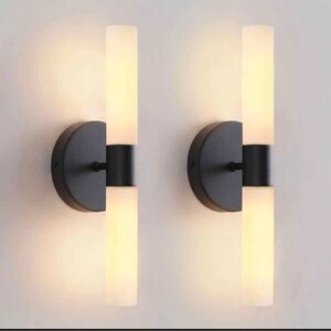 Modern Black and White Wall Sconce Set. Set of 2 (41 x 28 x 13 cm)